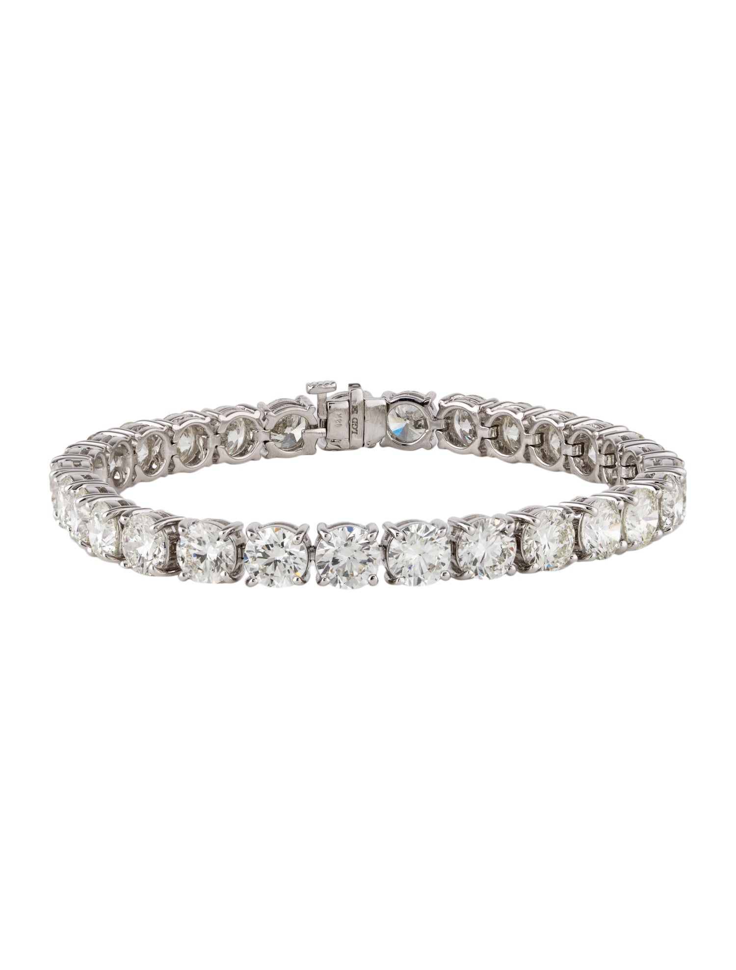 Badgley Mischka 14K 26.00ctw Lab-Grown Diamond Tennis Bracelet
